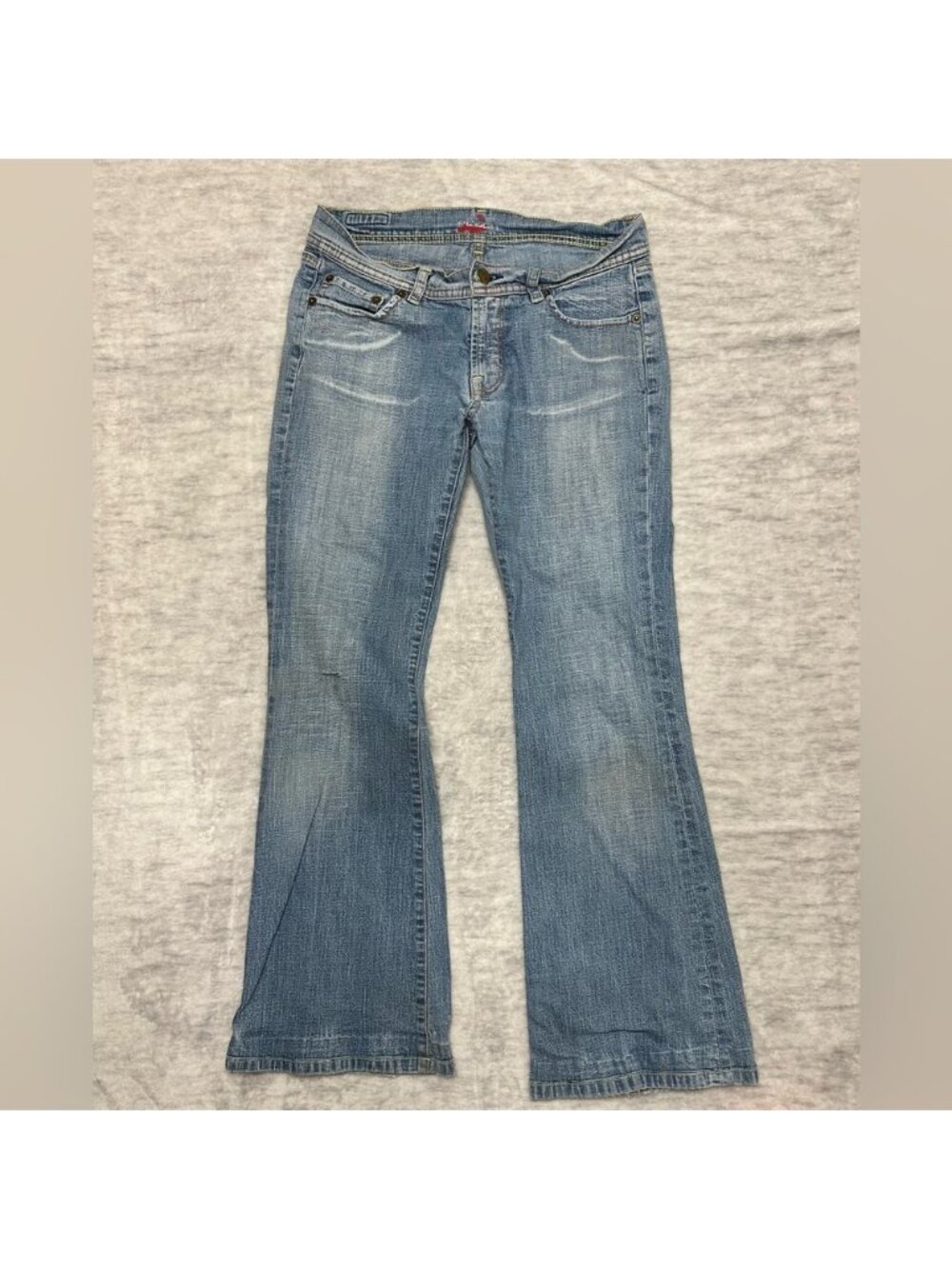 Vintage PUSCH Light Wash Flare Jeans Y2K Low Rise Bootcut